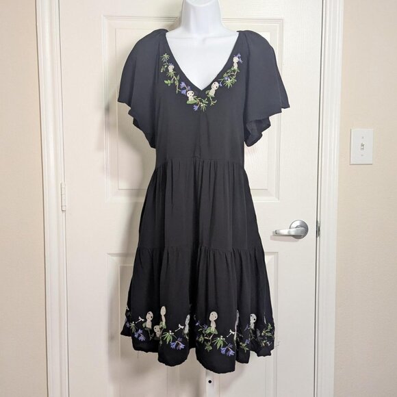 Box lunch Studio Ghibli Princess Mononoke Black Embroidered Dress Size L - Picture 1 of 6